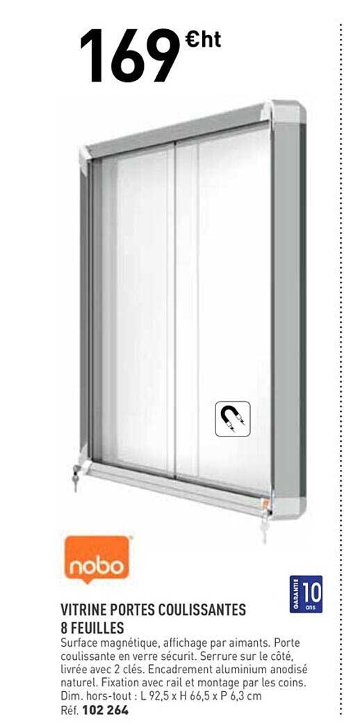 Vitrine Porte Coulissantes Nobo