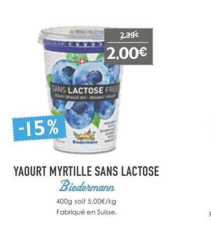 yaourt myrtille sans lactose biedermann