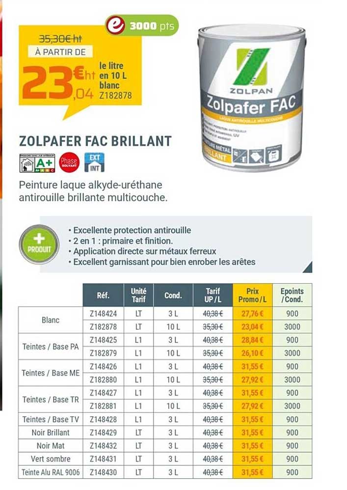 zolpafer fac brillant