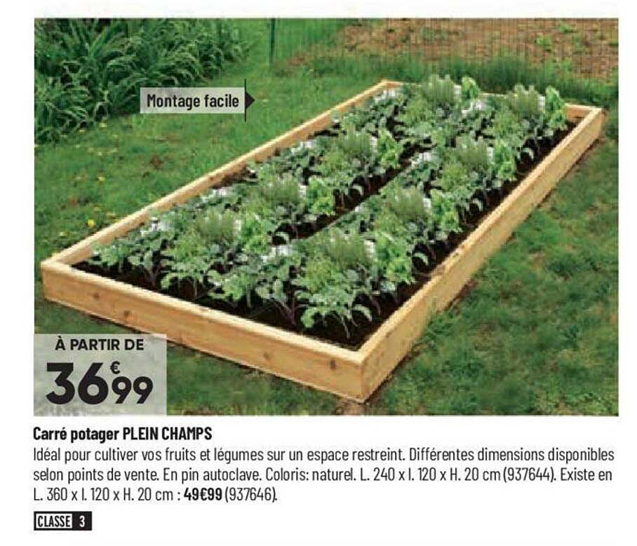 carré potager plein champs