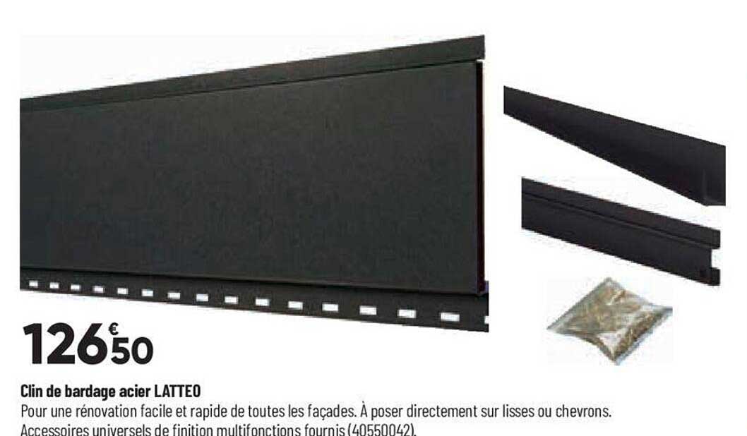 clin de bardage acier latteo