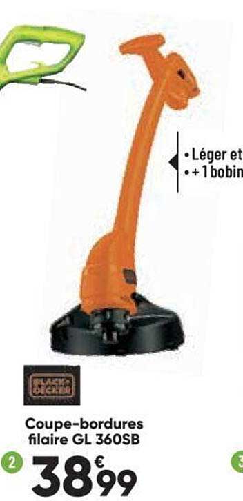 coupe-bordures filaire gl black + decker