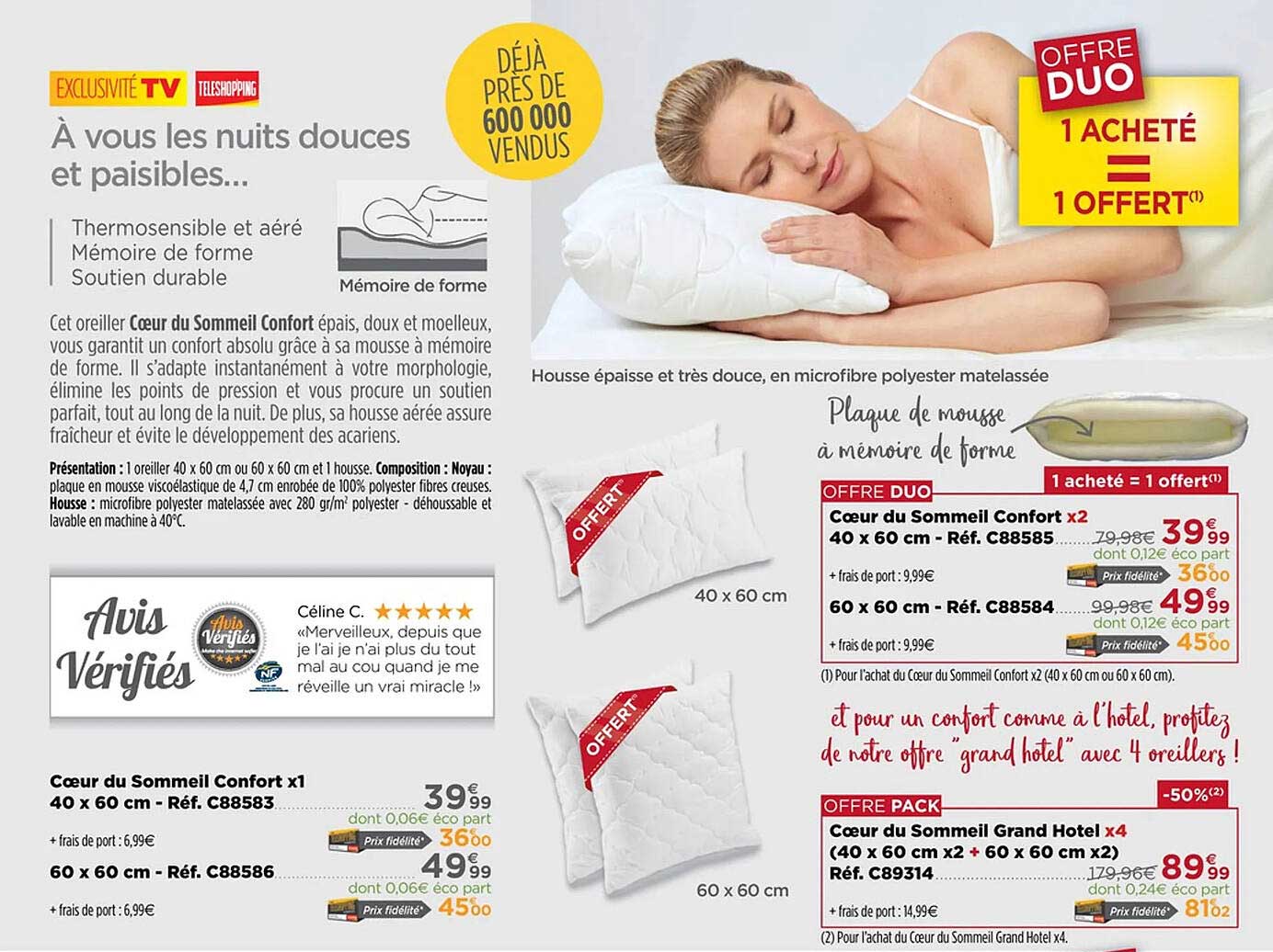 cœur de sommeil confort