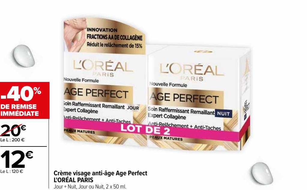 Crème Visage Anti-âge âge Perfect L'oréal Paris