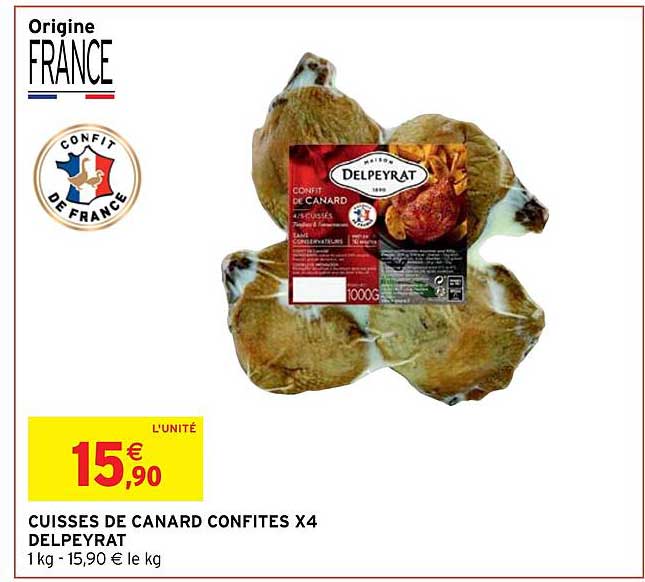Cuisses De Canard Confites X 4 Delpeyrat