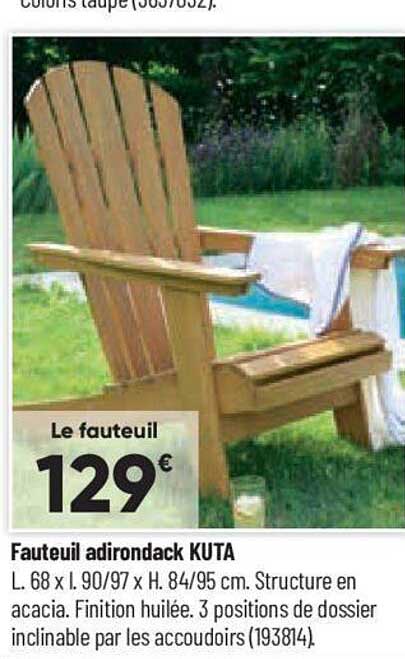 fauteuil adirondack kuta