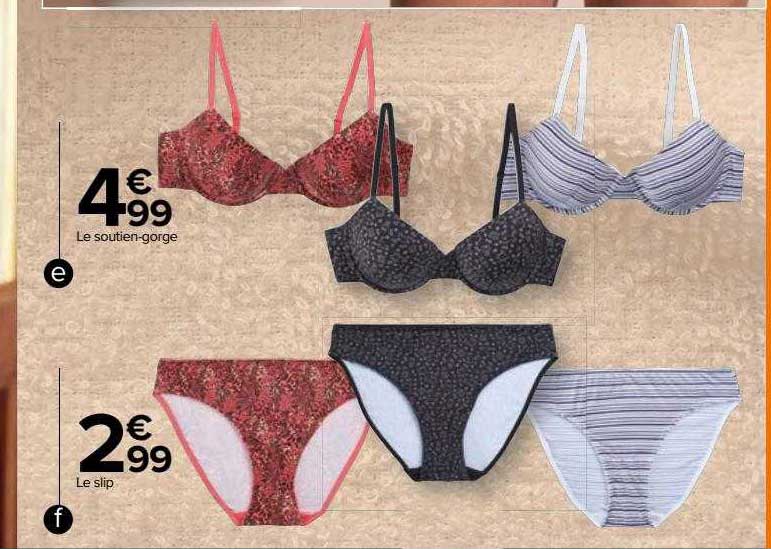 le soutien-gorge, le slip