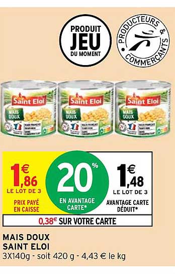maïs doux saint éloi