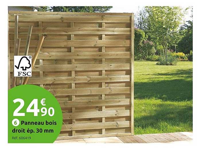 panneau bois droit ép.30mm