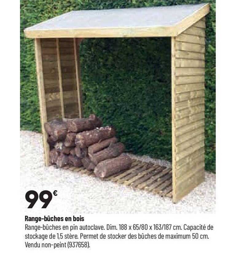 range-bûches en bois