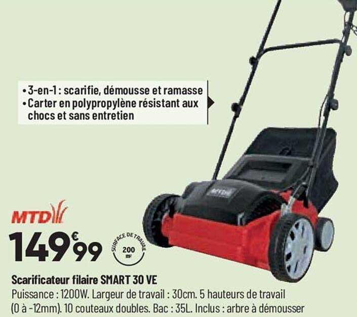 scarificateur filaire smart 30 ve mtd