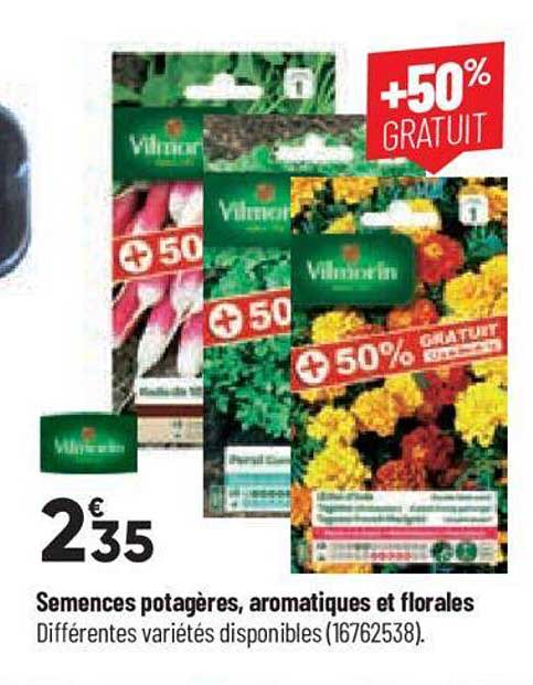 semences potagères, aromatiques et florales vilmar