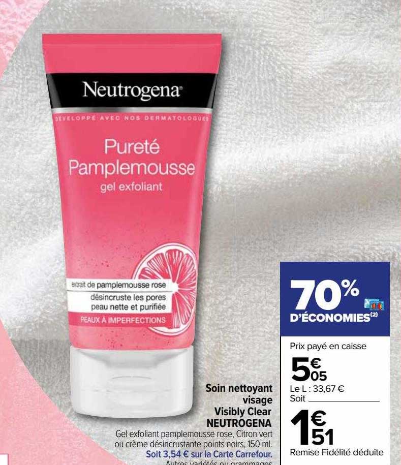 soin nettoyant visage visibly clear neutrogena