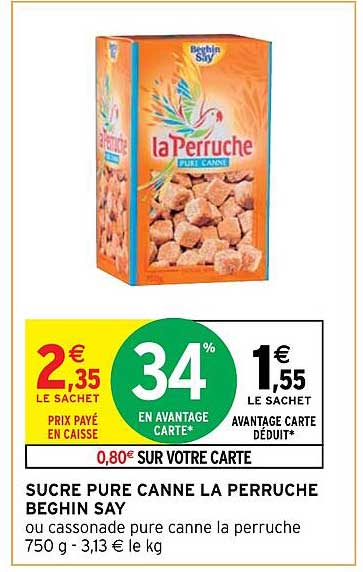 sucre pure canne la perruche beghin say