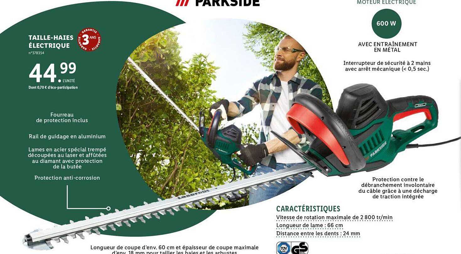 taille-haies électrique parkside