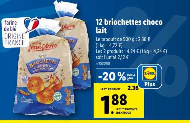 12 briochettes choco lait maître jean pierre