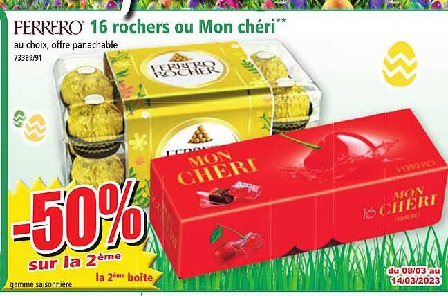 16 rochers ou mon chéri ferrero