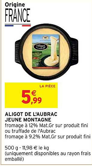 aligot de l'aubrac jeune montagne