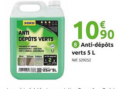 anti-dépôts verts 5l seko