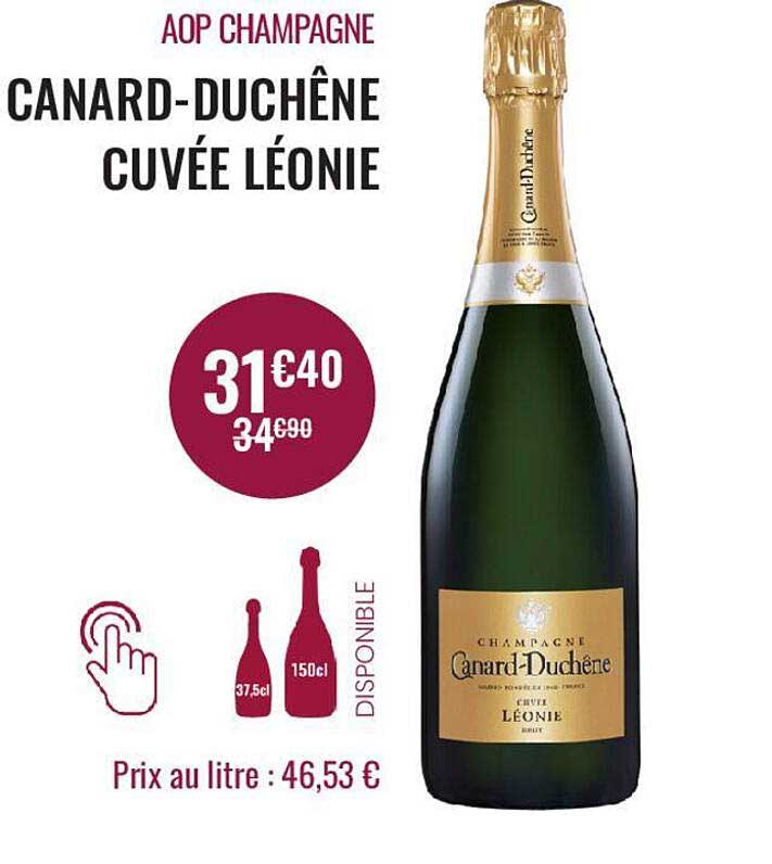 aop champagne canard-duchêne cuvée léonie