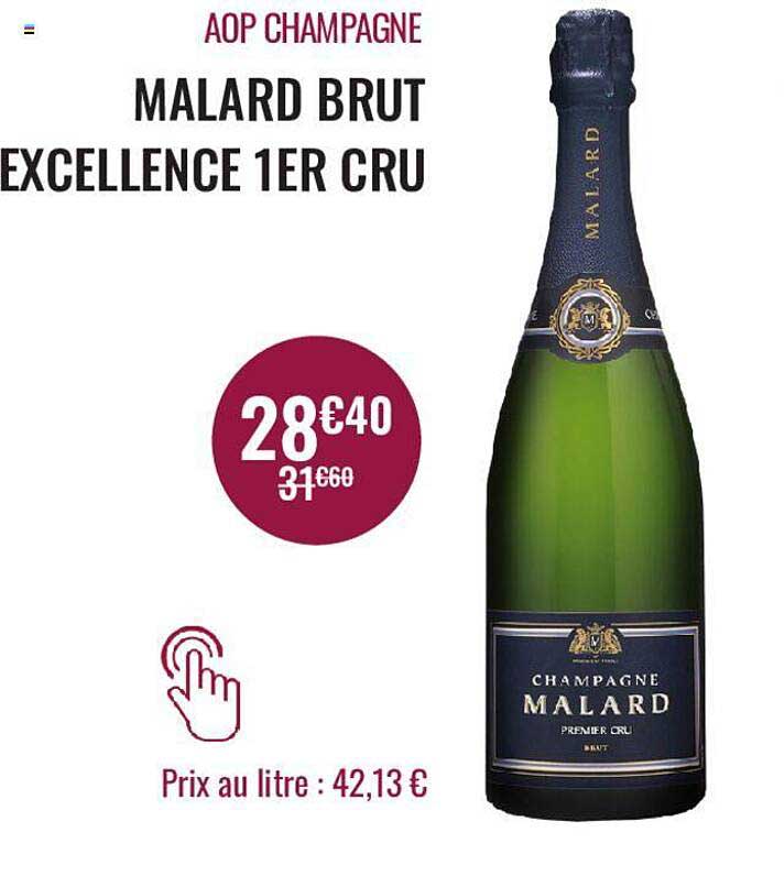 aop champagne malard brut excellence 1er cru