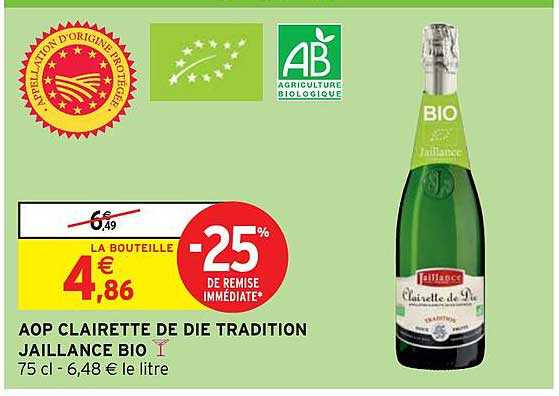 aop clairette de die tradition jaillance bio
