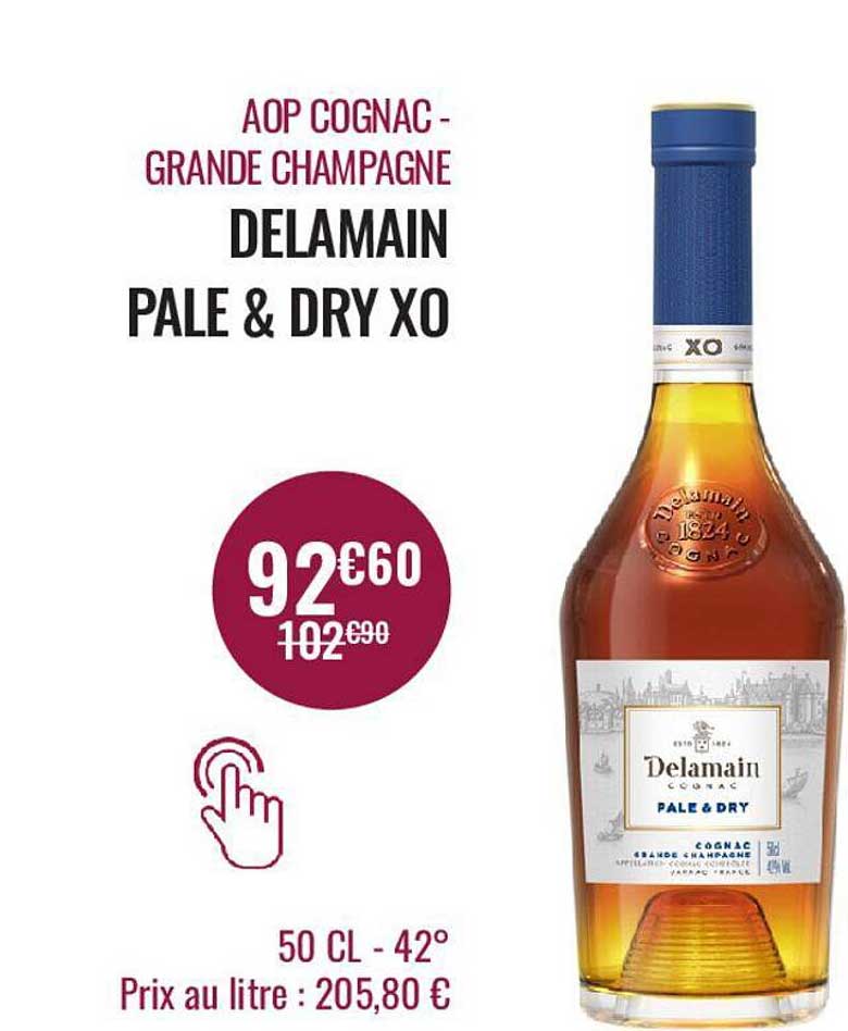 aop cognac-grande champagne delamain pale & dry xo