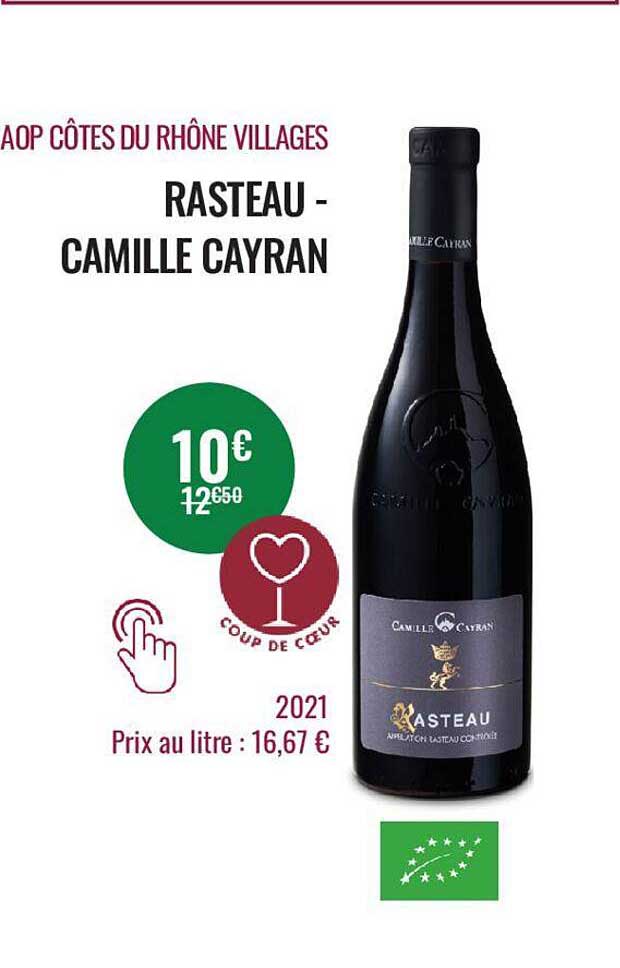 aop côtes du rhône villlages rasteau - camille cayran