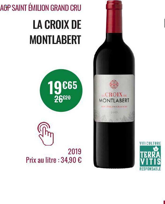 aop saint émilion grand cru la croix de montlabert 2019