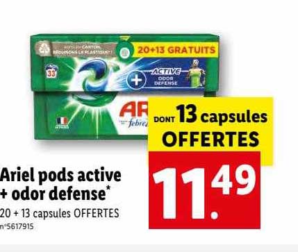 ariel pods active + odor défense