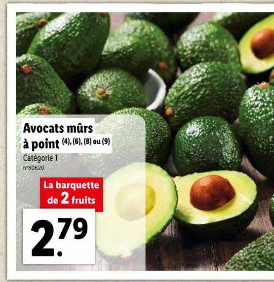 avocats mûrs à point