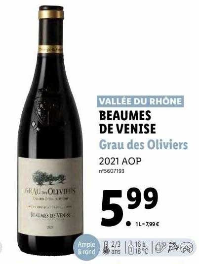 beaumes de venise grau des oliviers 2021 aop