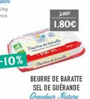 beurre de baratte sel de guérande grandeur nature