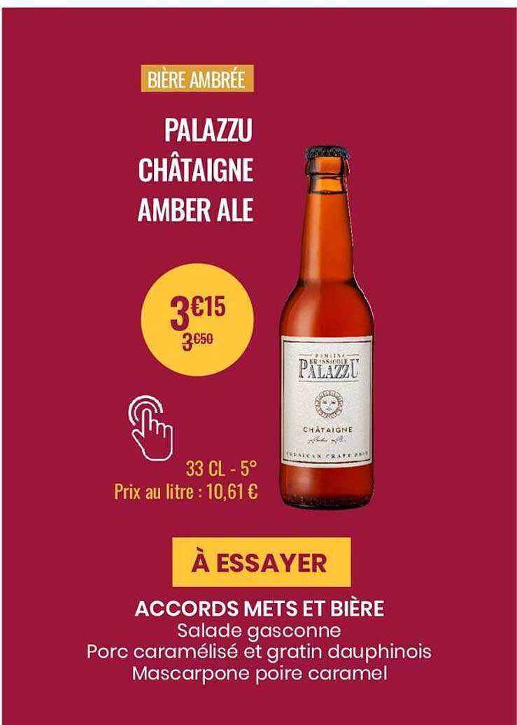 Bière Ambrée Palazzu Châtaigne Amber Ale
