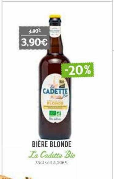 bière blonde la cadette bio