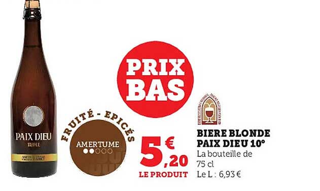 bière blonde paix dieu 10°