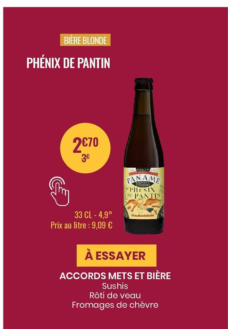bière blonde phénix de pantin