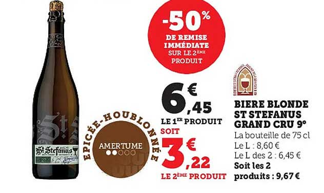 bière blonde st stefanus grand cru 9°