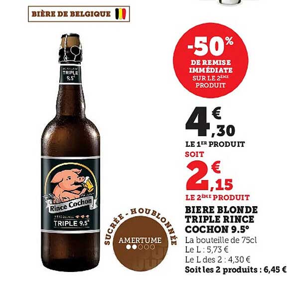 bière blonde triple rince cochon 9.5°