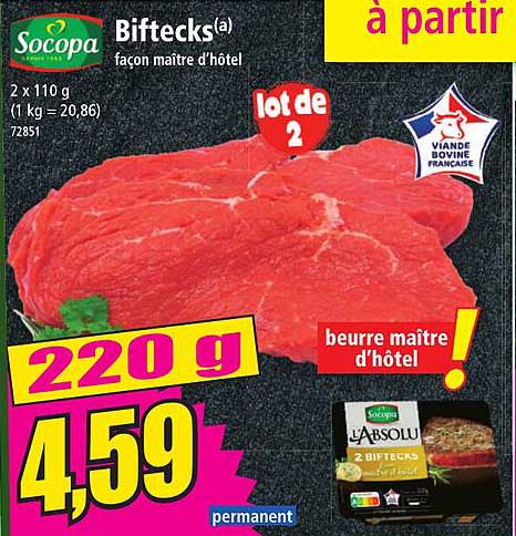 biftecks façon maître d'hôtel socopa