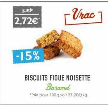 Biscuits Figue Noisette Baramel