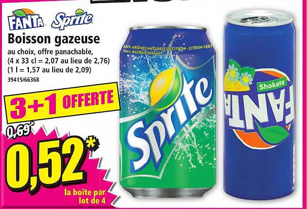 Boisson Gazeuse Fanta Sprite