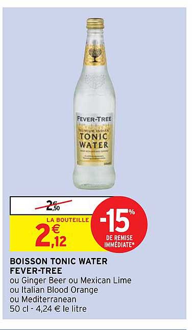 boisson tonic water fever-tree