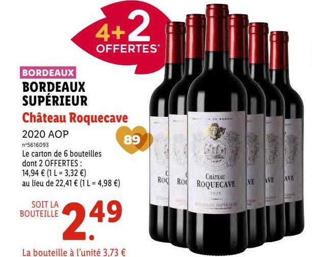 Bordeaux Supérieur Château Roquecave 2020 Aop
