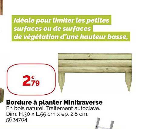 bordure à planter minitraverse