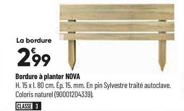 bordure à planter nova