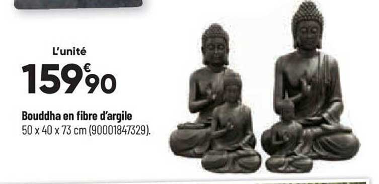 bouddha en fibre d'argile