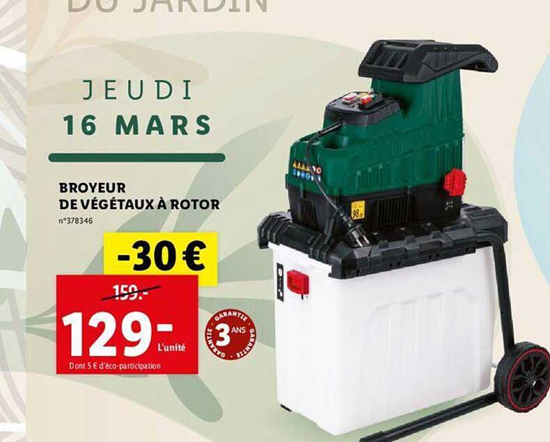 Broyeur De Végétaux à Rotor Parkside