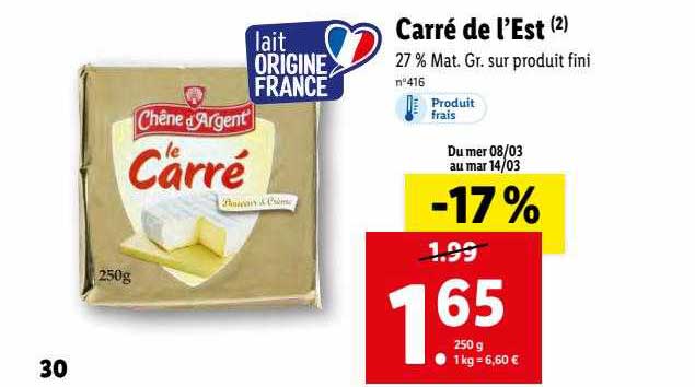 carré de l'est chêne d'argent