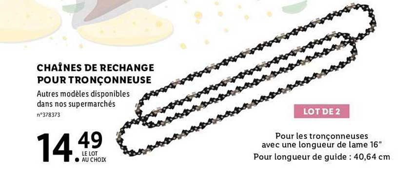 chaînes de rechange pour tronçonneuse